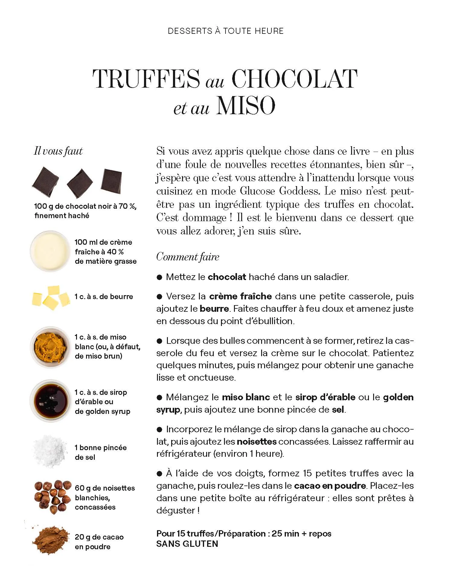 Recette des TRUFFES au CHOCOLAT et au MISO
